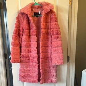 Vintage Rabbit Fur Pink Coat